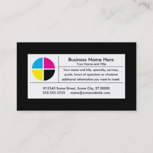 cmyk business visitekaartje
