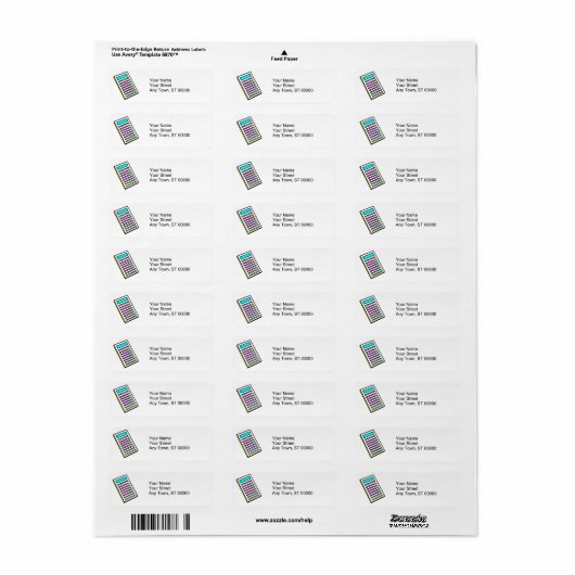 CMYK-calculator Retro Grafisch Etiket (Full Sheet)