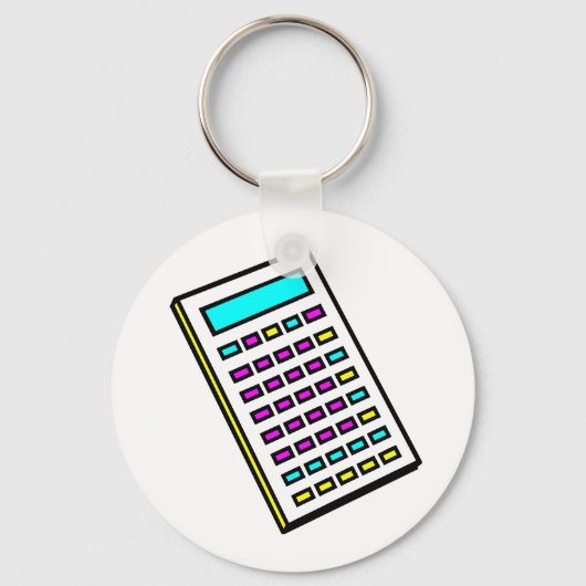 CMYK-calculator Retro Grafisch Sleutelhanger (Voorkant)