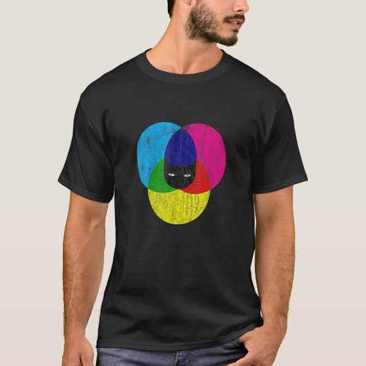 CMYK Cat Designer T-shirt (Voorkant)