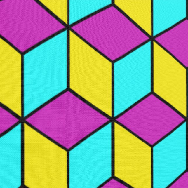 CMYK CUBE beroemde kubussen geometrische patroon i Behang (Zoom)