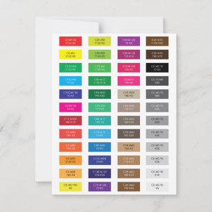 CMYK- en Hex Code Kleurvoorbeelden