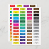 CMYK- en Hex-codekleurmonsters (Voorkant / Achterkant)