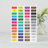 CMYK- en hexadecimale kleurvoorbeelden (Staand voorkant)