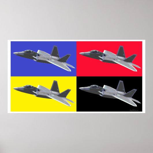 CMYK F-22 Raptor Poster (Voorkant)