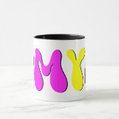 CMYK Funky Retro Monogram Mok (Midden)