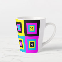 CMYK Geometric Squares Monogram