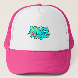 CMYK graffiti LIEFDE woord ontwerp Trucker Pet