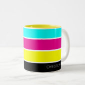 CMYK Grafisch Ontwerper Op Maat Tweekleurige Koffiemok (Voorkant rechts)