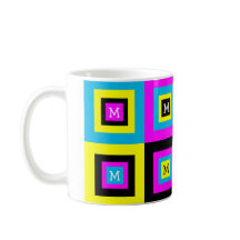 CMYK Grafische ontwerper Squares Monogram