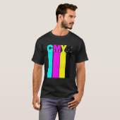 CMYK Grafische redacteur van de Video Kleuren T-shirt (Voorkant volledig)