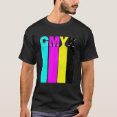 CMYK Grafische redacteur van de Video Kleuren T-shirt (Voorkant)