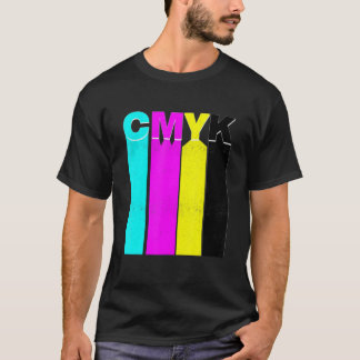 CMYK Grafische redacteur van de Video Kleuren T-shirt