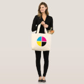 cmyk grote tote bag (Voorkant (model))