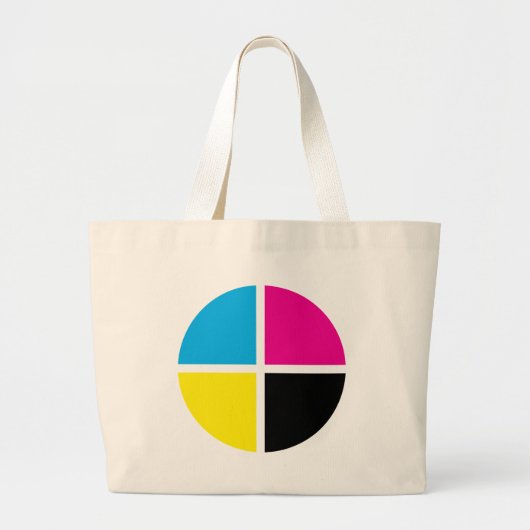 cmyk grote tote bag (Voorkant)