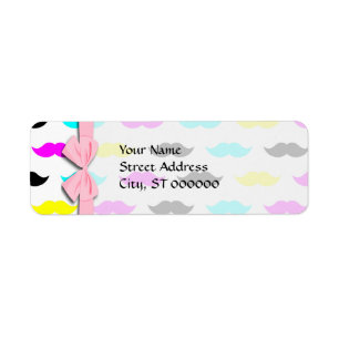 CMYK hipster snorhaar patroon Etiket