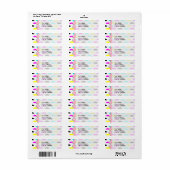 CMYK hipster snorhaar patroon Etiket (Full Sheet)