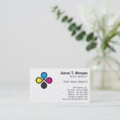 CMYK-inktdruppels Visitekaartje (Staand voorkant)