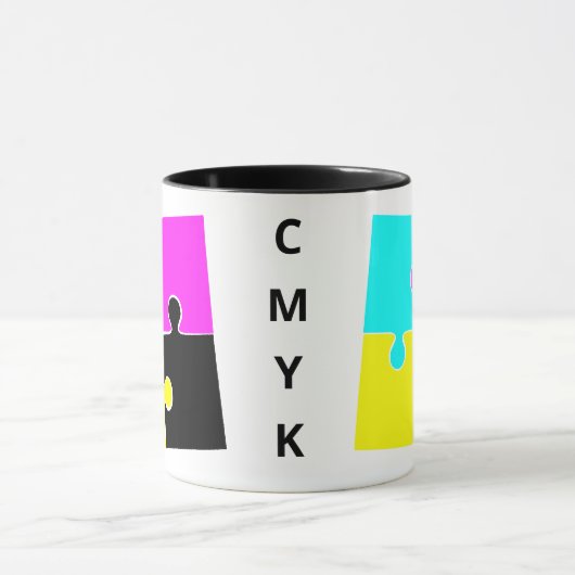 CMYK Jigzaagstukken Mok (Midden)