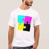 CMYK Jigzaagstukken T-shirt (Voorkant)
