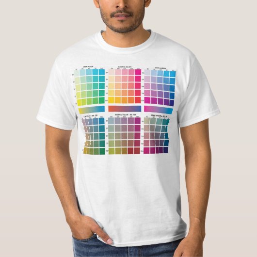CMYK-kleuren T-shirt (Voorkant)