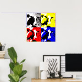 CMYK-Koeien Poster (Thuiskantoor)