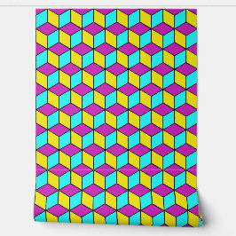 CMYK KUBUS beroemde kubussen geometrisch patroon i Behang