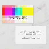 CMYK Lo Fi heldere kleurrijke golfkool Visitekaartje (Voorkant / Achterkant)