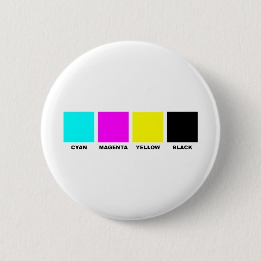 CMYK-model voor vier kleuren Ronde Button 5,7 Cm (Voorkant)