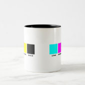 CMYK-model voor vier kleuren Tweekleurige Koffiemok (Center)
