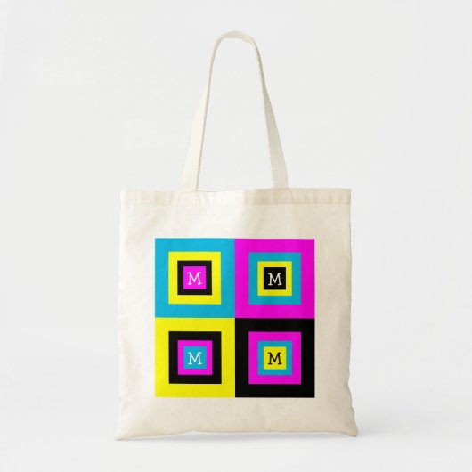 CMYK-monogram Tote Bag (Voorkant)