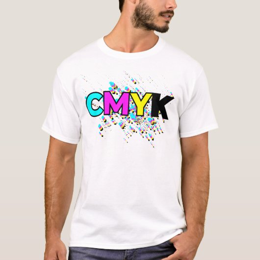 CMYK Paint Splash T-shirt (Voorkant)