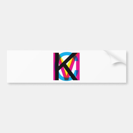 CMYK-pool Bumpersticker (Voorkant)
