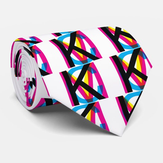 CMYK-pool Stropdas (Opgerold)