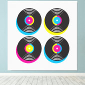 CMYK-pop in vinyl registreert heldere kleuren met  Canvas Afdruk (Insitu (Houten vloer))