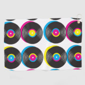 CMYK-pop in vinyl registreert heldere kleuren met  Golfhanddoek (Horizontaal)
