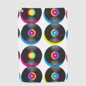 CMYK-pop in vinyl registreert heldere kleuren met  Golfhanddoek (Voorkant)