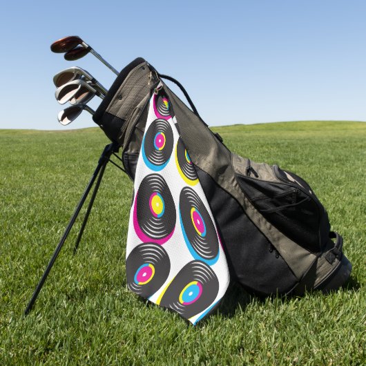 CMYK-pop in vinyl registreert heldere kleuren met  Golfhanddoek (Groen)
