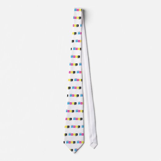 CMYK Pre-Press Kleuren Grafisch Ontwerper Printer Stropdas (Voorkant)