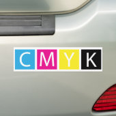 CMYK-prepresskleuren Bumpersticker (Op auto)