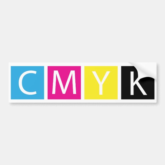 CMYK-prepresskleuren Bumpersticker (Voorkant)