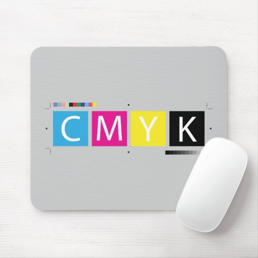 CMYK-prepresskleuren Muismat (Met muis)