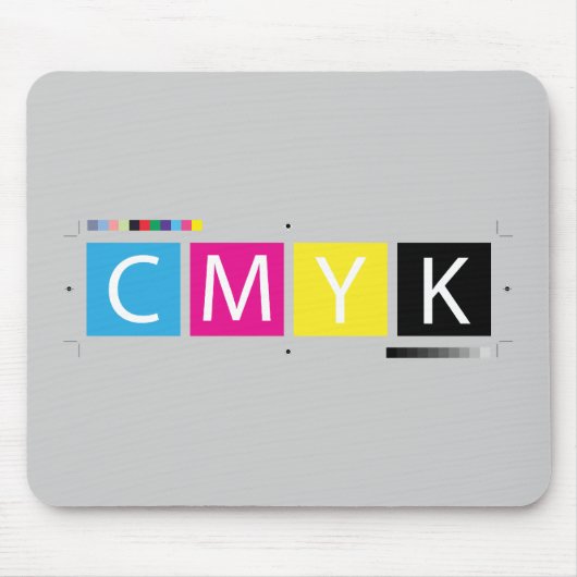 CMYK-prepresskleuren Muismat (Voorkant)