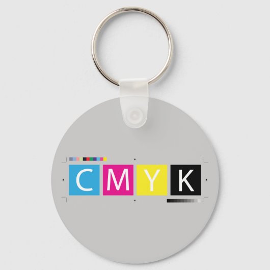 CMYK-prepresskleuren Sleutelhanger (Voorkant)