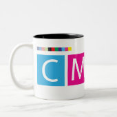 CMYK-prepresskleuren Tweekleurige Koffiemok (Links)