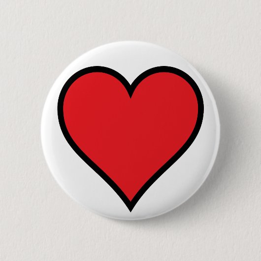 CMYK Red Heart Button (Voorkant)