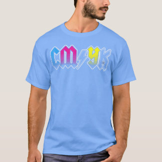 CMYK Rockband Designer retro T-shirt