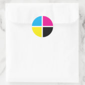 cmyk ronde sticker (Tas)
