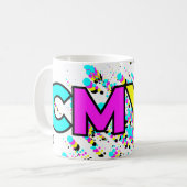 CMYK-schilderplaatjesmonogram Koffiemok (Voorkant links)