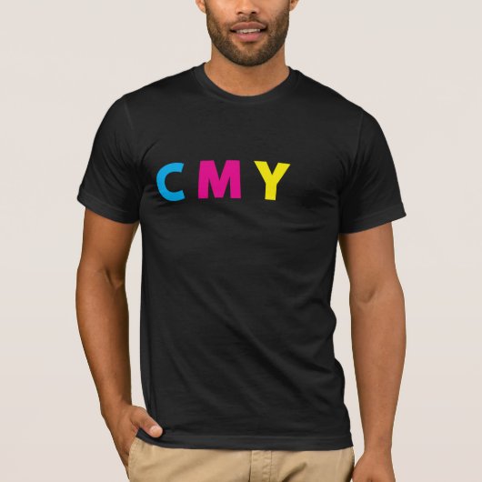 CMYK-Shirt - Funny Black text T-shirt (Voorkant)